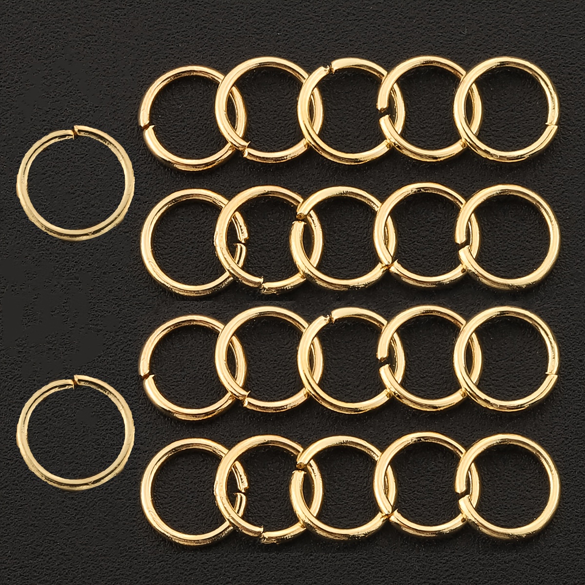 120pcs Golden Stainless Steel Jump Rings Set